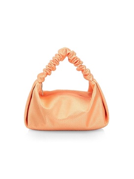 Mini Scrunchie Embellished Top Handle Bag