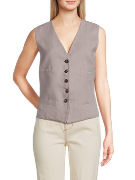 Linen Blend Vest