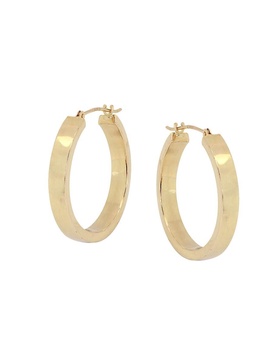 14K Yellow Gold Huggie Hoop Earrings