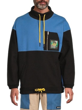 Colorblock High Neck Sweatshirt