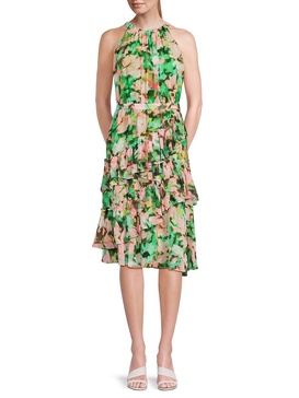 Tiered Ruffle Midi Dress