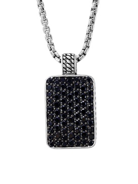 Sterling Silver & Black Spinel Pendant Necklace