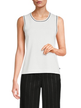 Tipped Knit Tank Top