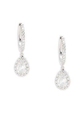 14K White Gold & Pear-Shape 1.95 TCW Lab Grown Diamond Drop Earrings