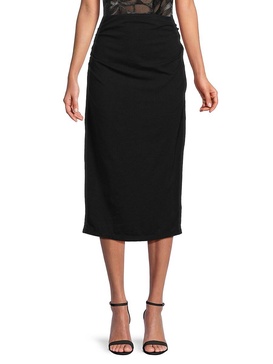 Ruched Pencil Skirt