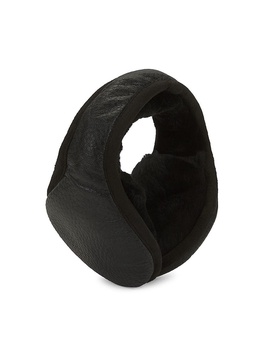 Shearling-Lined Leather Earmuffs