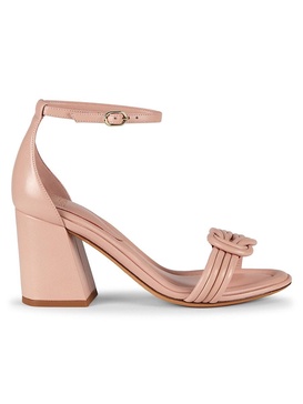 Vicky 68MM Leather Block Heel Sandals
