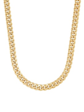 14K Yellow Gold Miami Curb Chain Necklace