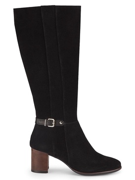 Karla 58MM Stacked Heel Suede Knee Boots