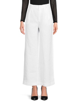 100% Linen Wide-Leg Trousers