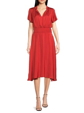 Flutter Sleeve Midi Dress