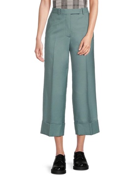 Wool Blend Cropped Pants