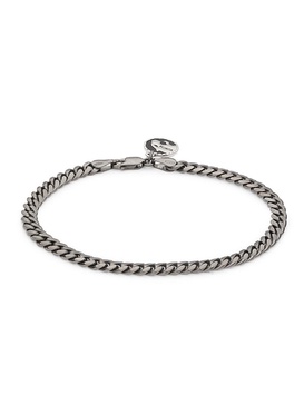 Black Rhodium Plated Sterling Silver Miami Cuban Link Chain Bracelet