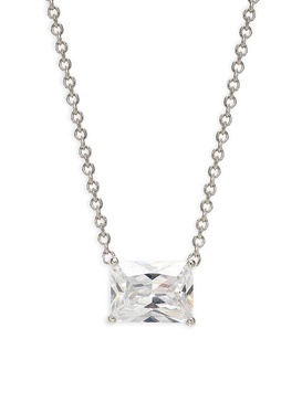 Modern Love Rhodium Plated & Cubic Zirconia Pendant Necklace