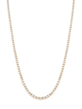 14K Yellow Gold & 4.95 TCW Lab Grown Diamond Tennis Necklace