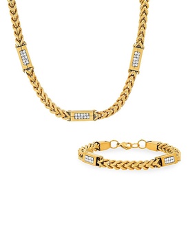 2-Piece Wheat Chain & Bracelet Set