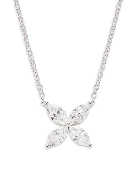 14K White Gold & 1.2 TCW Lab-Grown Diamond Pendant Necklace