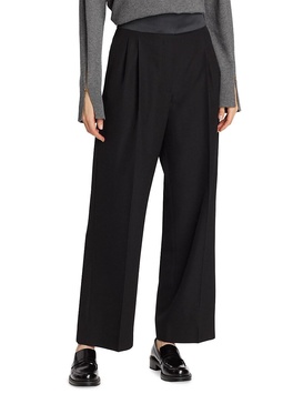 Tuxedo Wide-Leg Wool Trousers