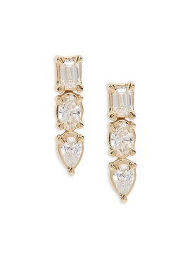 14K Yellow Gold & 0.45 TCW Lab-Grown Diamond Stud Earrings
