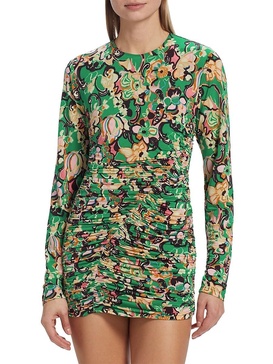 Kiki Floral Ruched Mini Dress