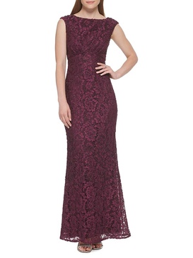 Lace Cap Sleeve Gown