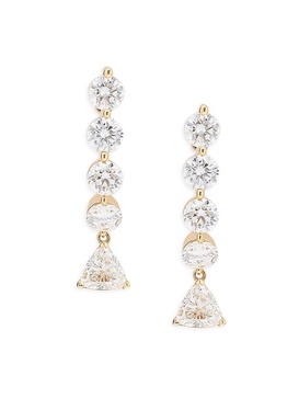 14K Yellow Gold & 0.24 TCW Lab Grown Diamond Drop Earrings