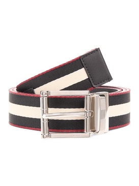 Striped Leather Belt