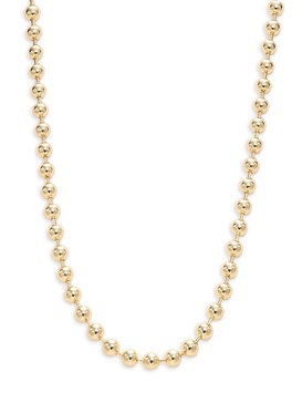Goldtone Beaded Chain Necklace/22''