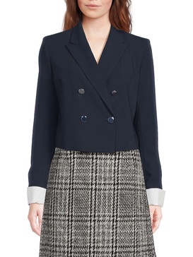 Peak Lapel Cropped Blazer