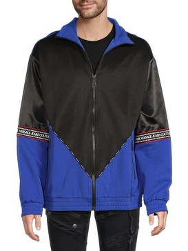 Two Tone Logo Zip Jacket