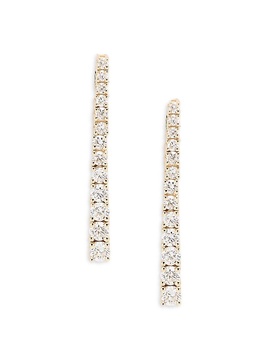 14K Yellow Gold & 0.68 TCW Lab Grown Diamond Linear Drop Earrings