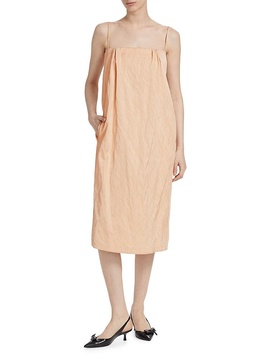 Holly Crinkled Shift Midi-Dress