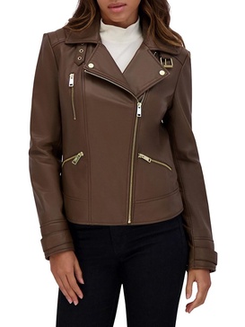 Salla Lamb Leather Moto Jacket