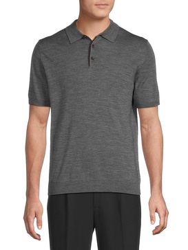 Short Sleeve Merino Wool Sweater Polo