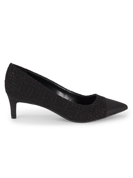 Dejella Tweed Kitten Heel Pumps