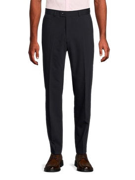 Enrico Virgin Wool Blend Flat Front Pants
