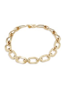 14K Yellow Gold Oval Link Bracelet