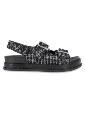 Beena Textured Dual Buckle Sandals