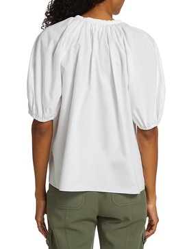 Jamie Puff-Sleeve Cotton Top