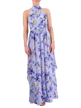 Floral Mockneck Maxi Dress