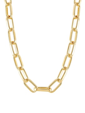 14K Goldplated Sterling Silver Paperclip Chain Necklace/17"