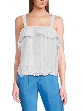 Cya Tomboy Ruffle Pintuck Top