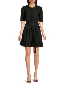 Jordan Belted Mini Fit & Flare Dress