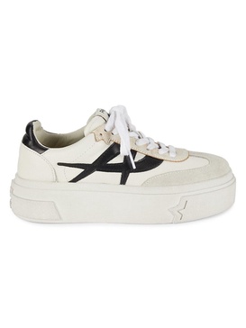 Starmoon Leather Low Top Platform Sneakers
