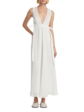 Lorna V-Neck Midi-Dress