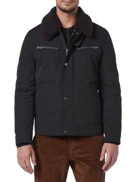 Randall Faux Shearling Bomber Jacket