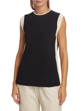 Contrast Rib-Knit Sweater Vest