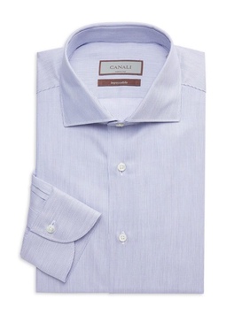 Micro Dot Cotton Dress Shirt