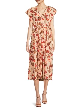 August Print Midi Dress