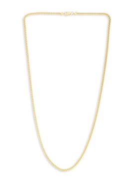 14K Yellow Gold Wheat Chain Necklace/18"